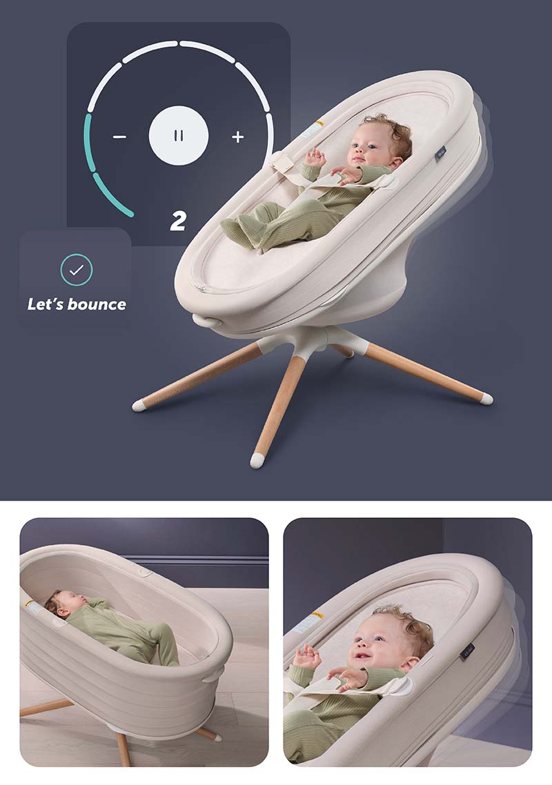 All-in-One Smart Bouncer & Bassinet: Soothing, Sleeping, and Play in One
