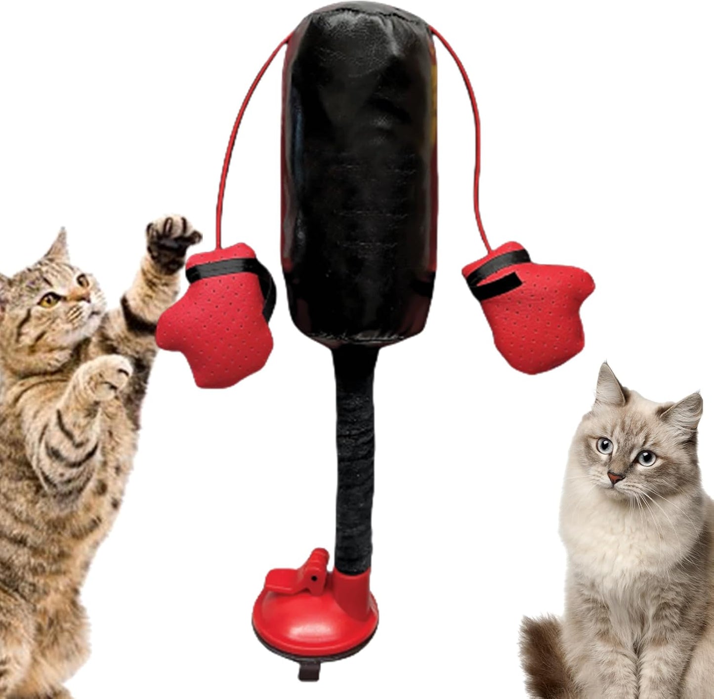 Interactive Cat Toy – Multifunctional Indoor Pet Exercise Punching Bag | Creative Boxing Design with Gloves