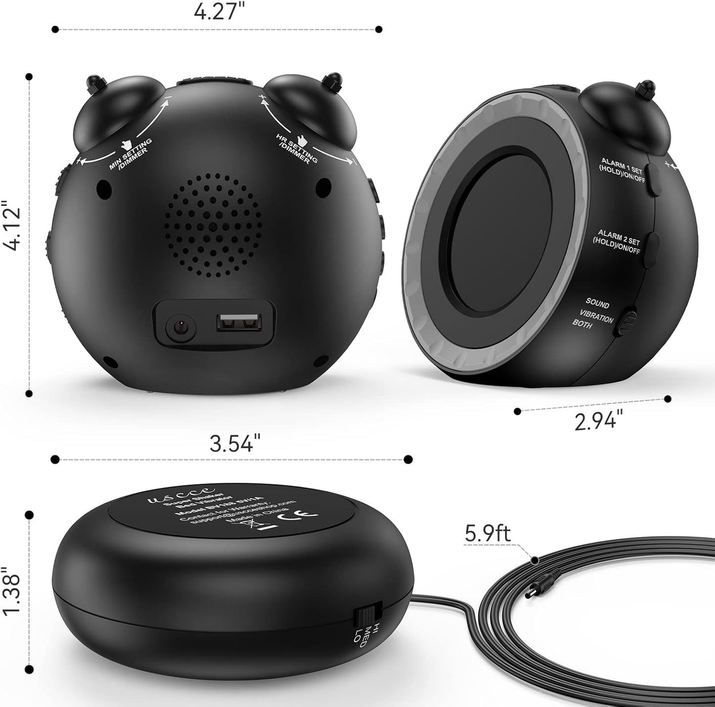 Classic Vibrating Alarm Clock