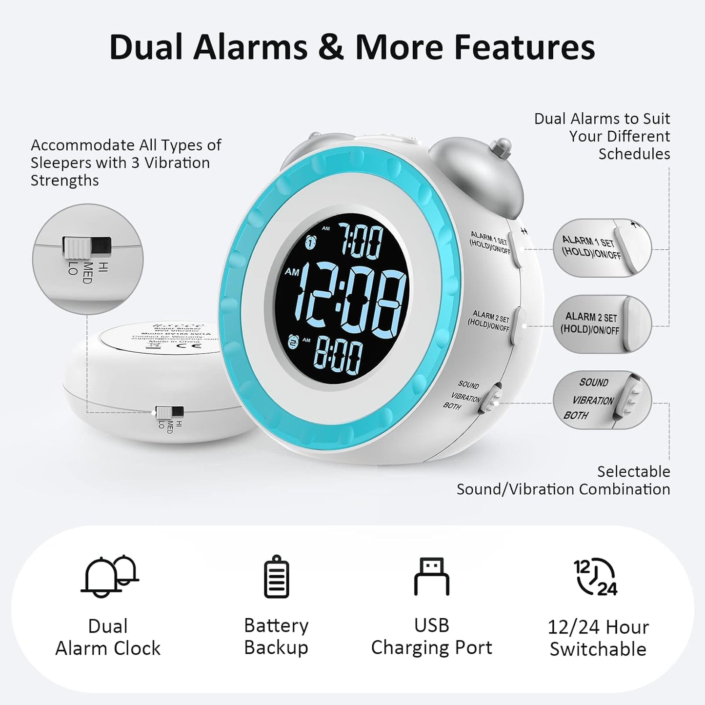Classic Vibrating Alarm Clock