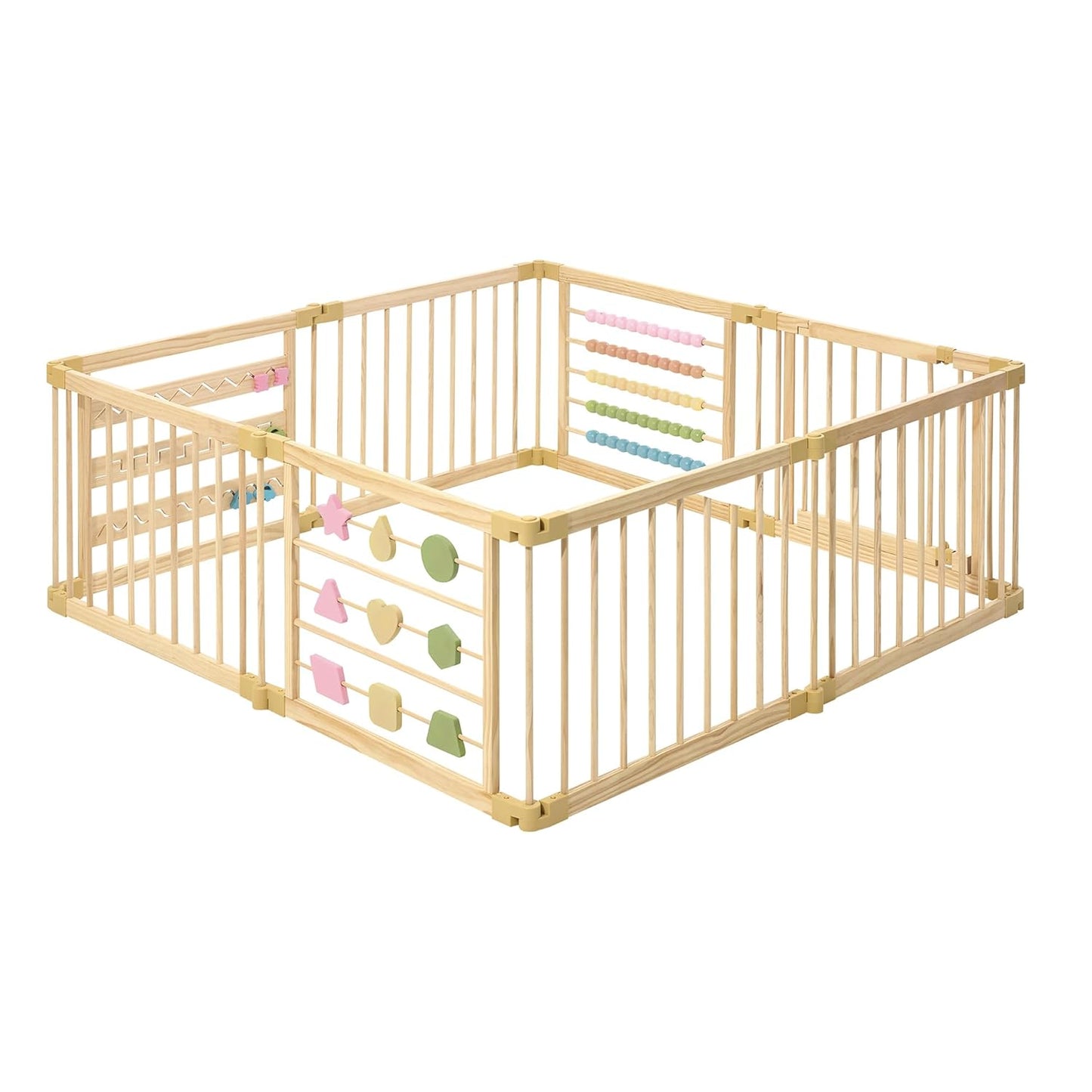 Wooden Playpen - Extra Large Foldable Play Yard 🌳👶