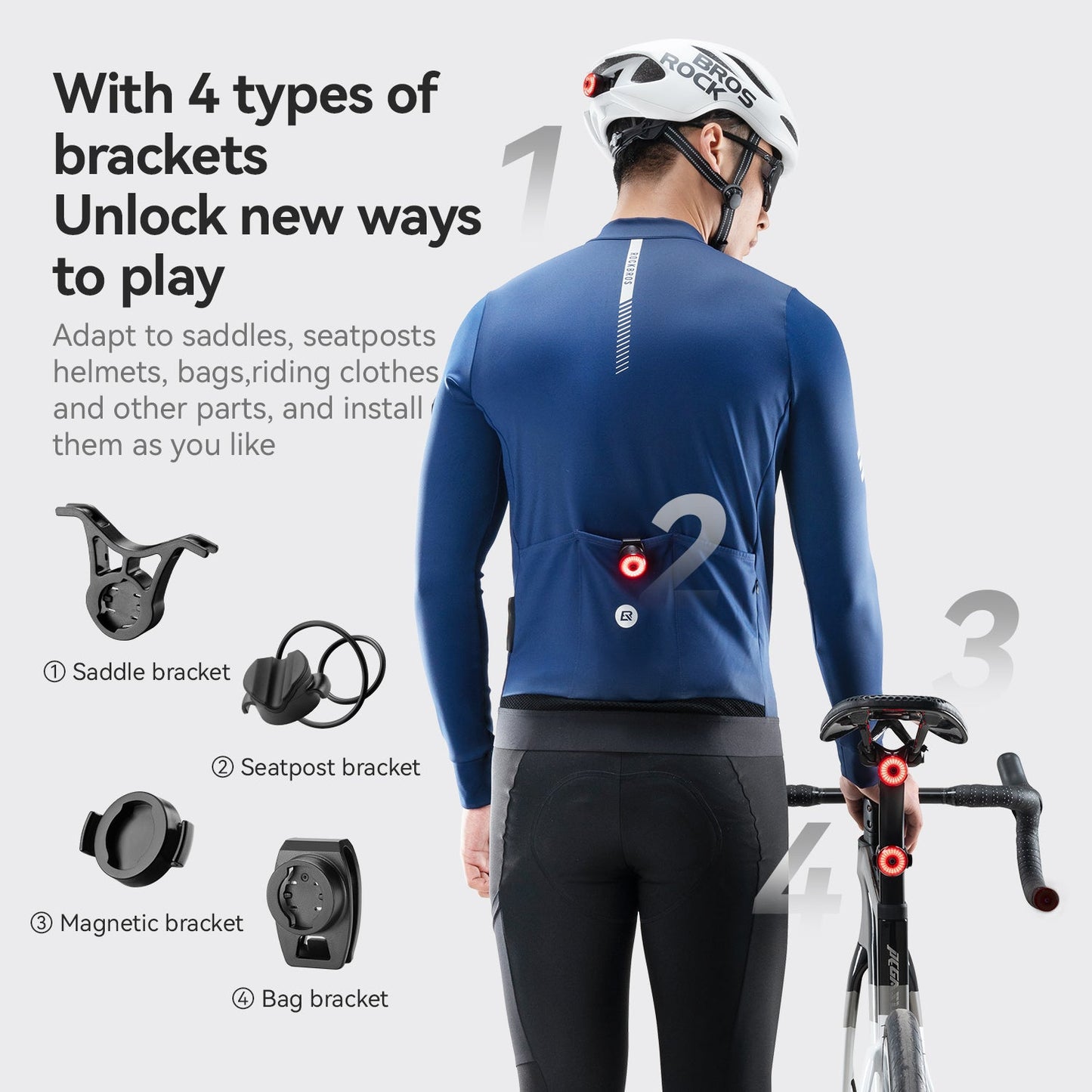 Smart Brake Sensor Light For Bicycles