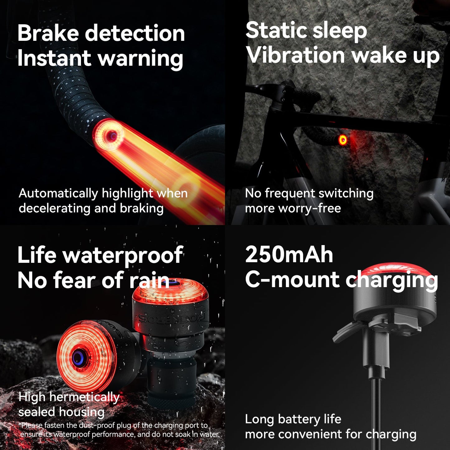 Smart Brake Sensor Light For Bicycles