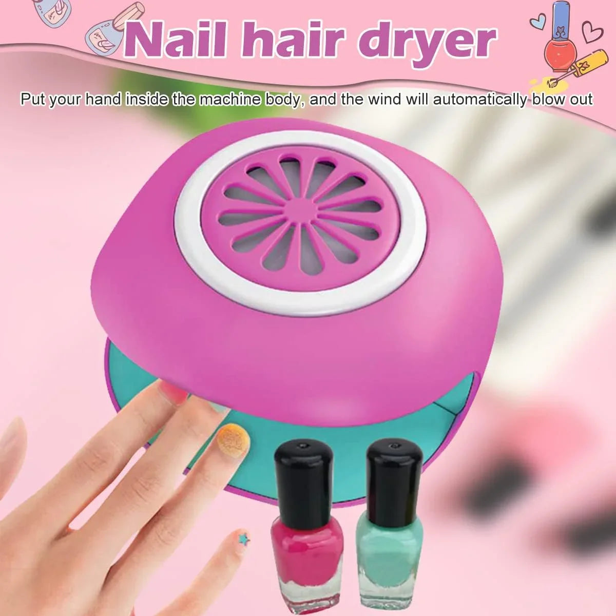 Kids Nail Polish Play Set – Manicure Salon Gift Box for Girls Ages 6-12