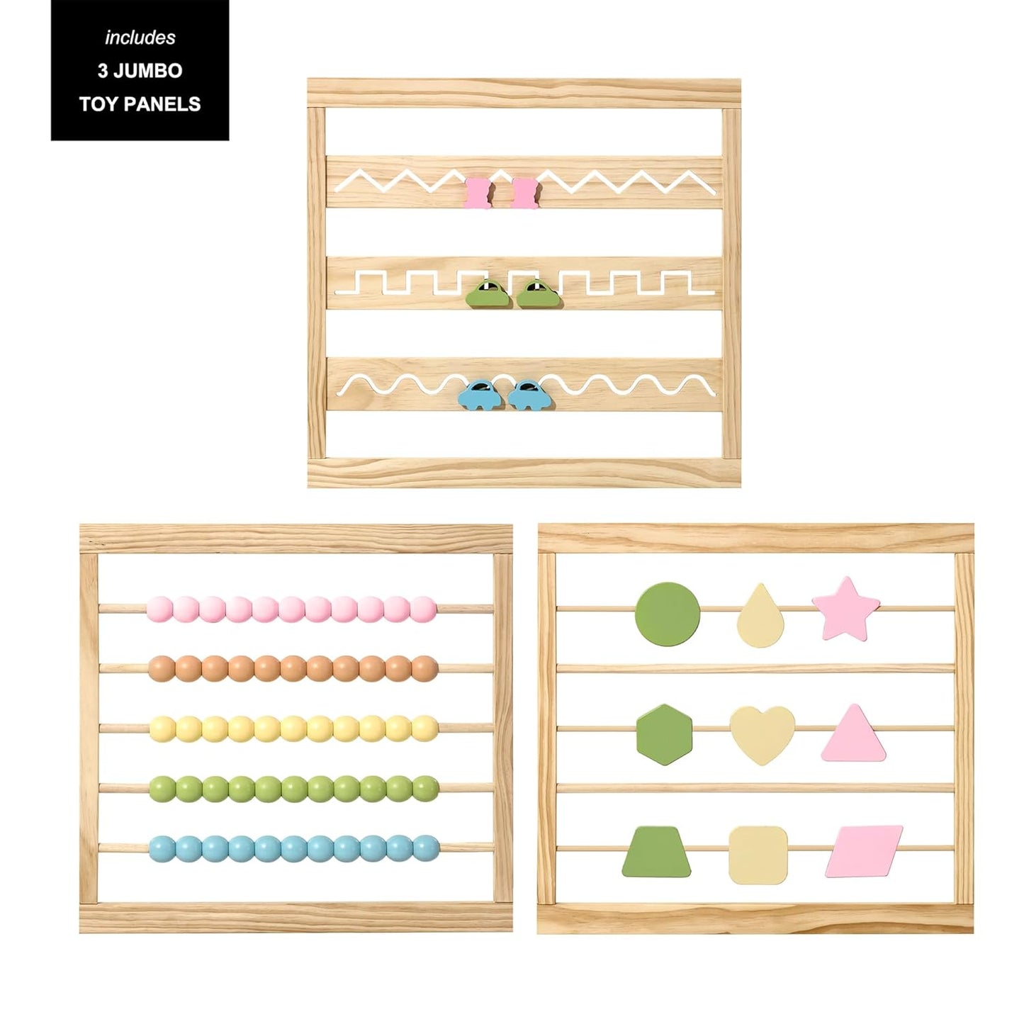 Wooden Playpen - Extra Large Foldable Play Yard 🌳👶