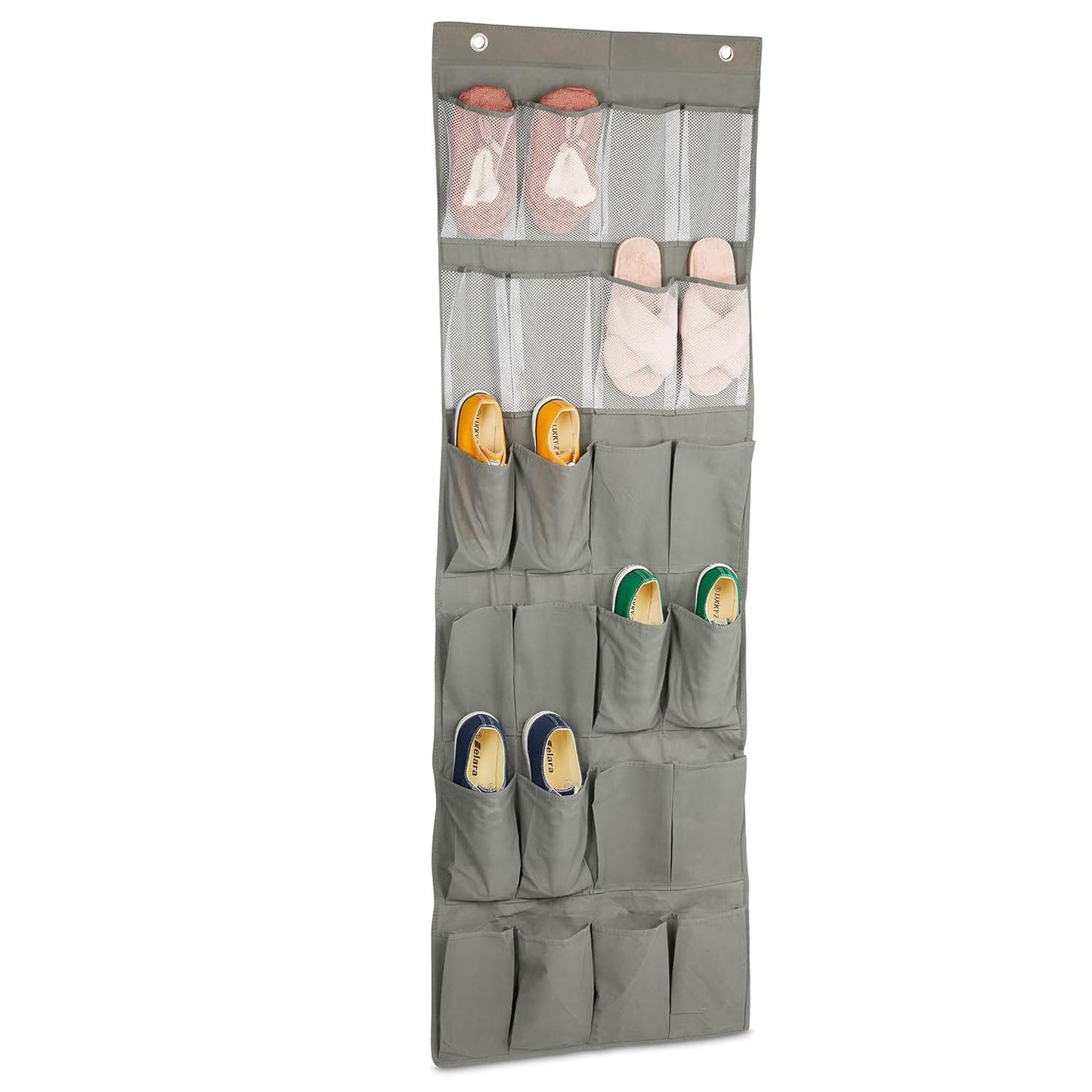 Over-the-Door Shoe Organizer Storage Box – 24 Compartments | Foldable Hanging Shoe Rack