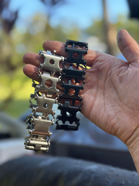 21-in-1 Stainless Steel Multi-Tool Wristband