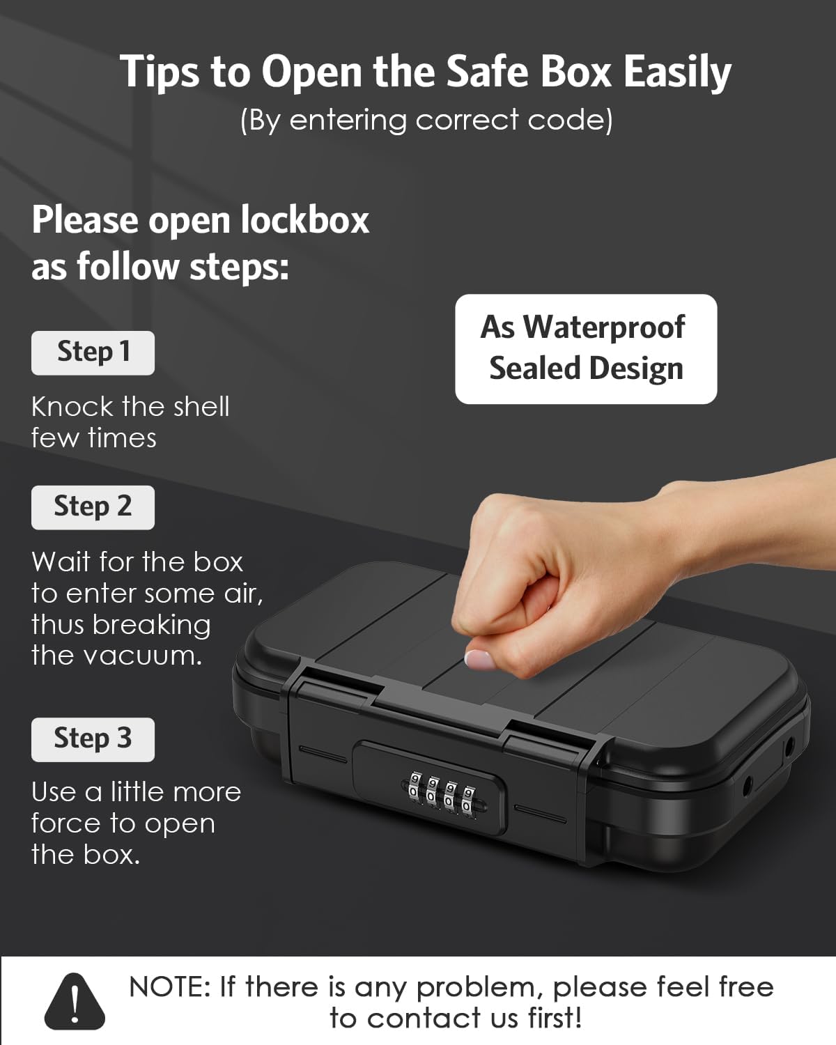 Mini Portable Security Safe – Waterproof Lock Box with Combination Code