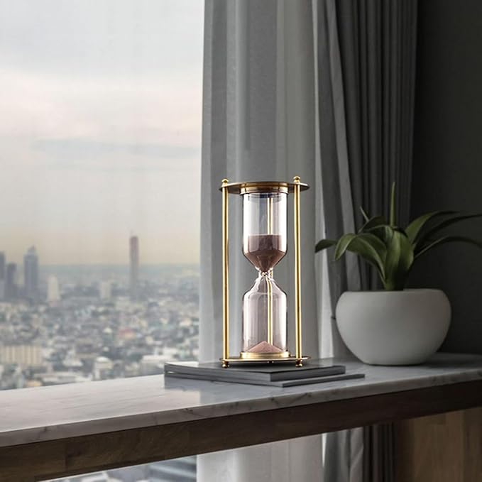Sand Timer – Artistic Hourglass with Alloy Frame
