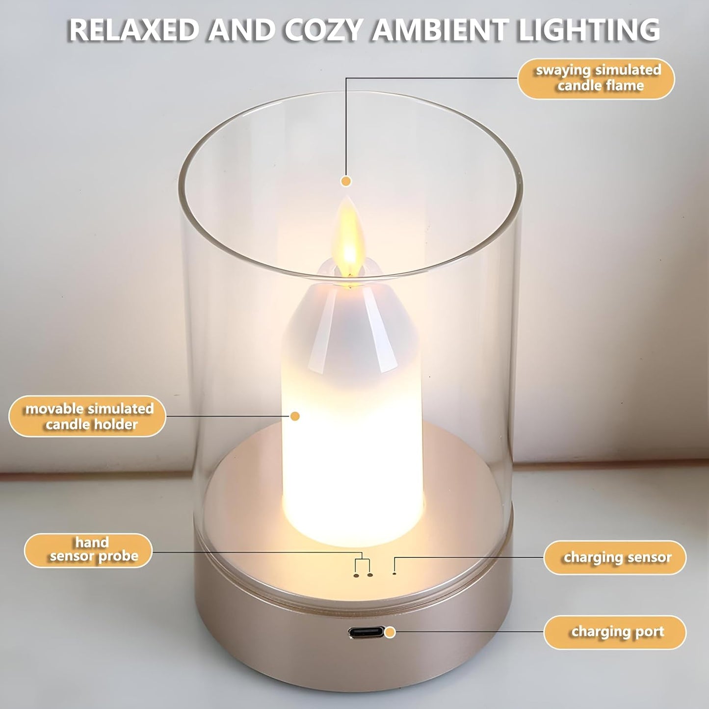 GlowWave Cordless Gesture Night Lamp