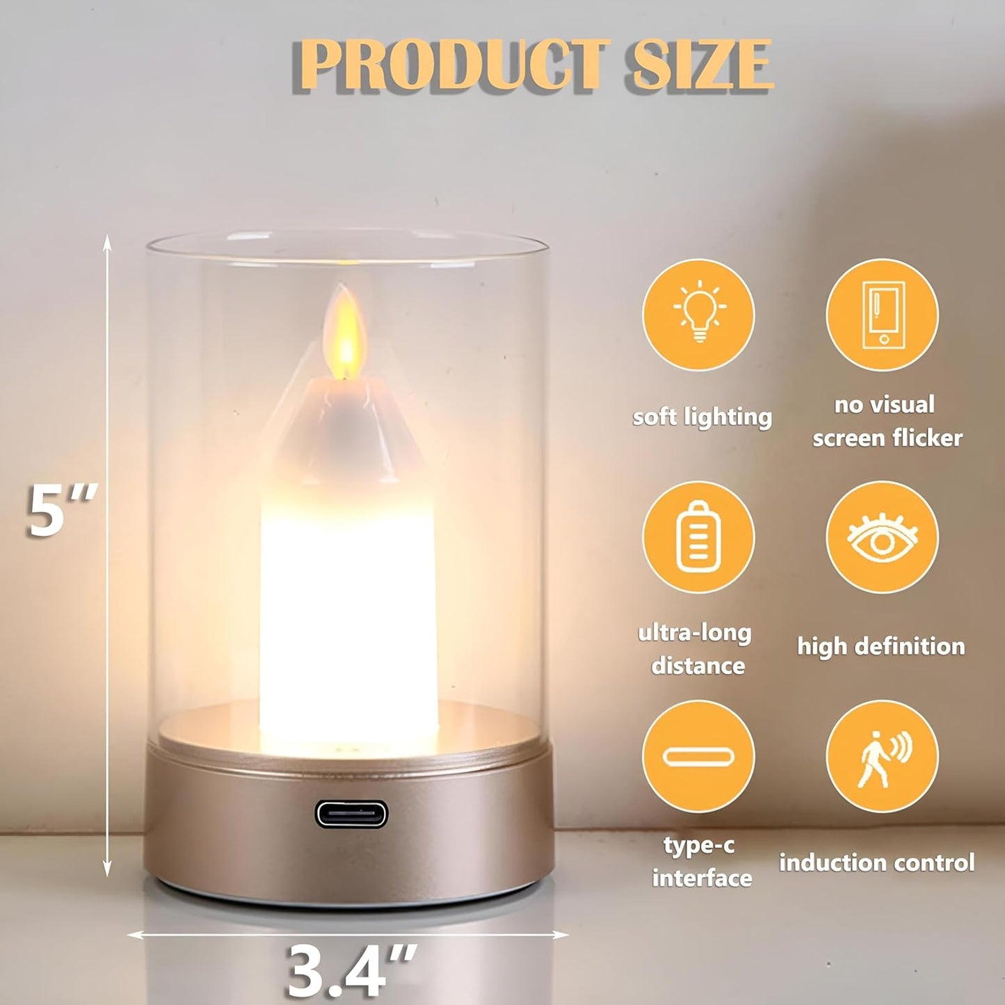 GlowWave Cordless Gesture Night Lamp