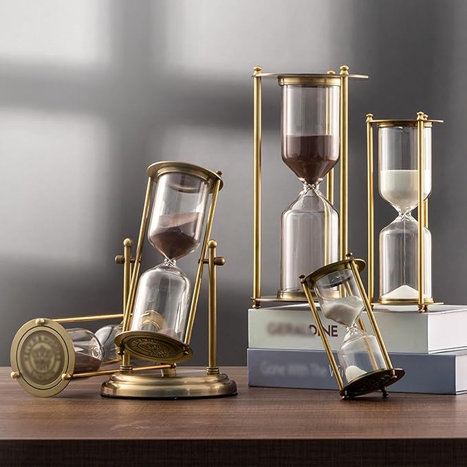 Sand Timer – Artistic Hourglass with Alloy Frame