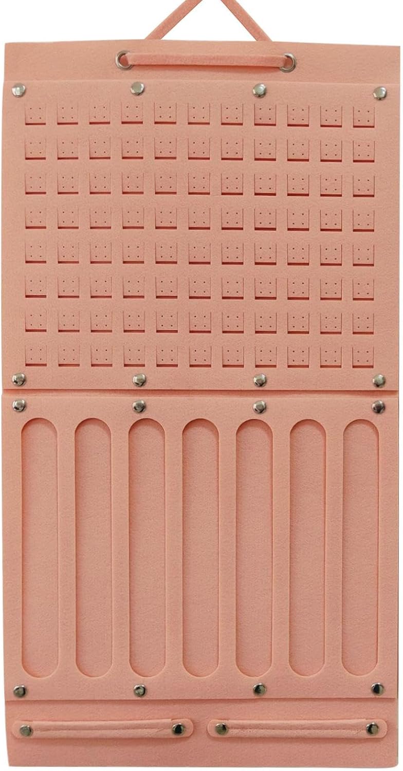Hair Accessories Organizer – Wall-Mounted Felt Storage Box for Headbands Two-piece set
