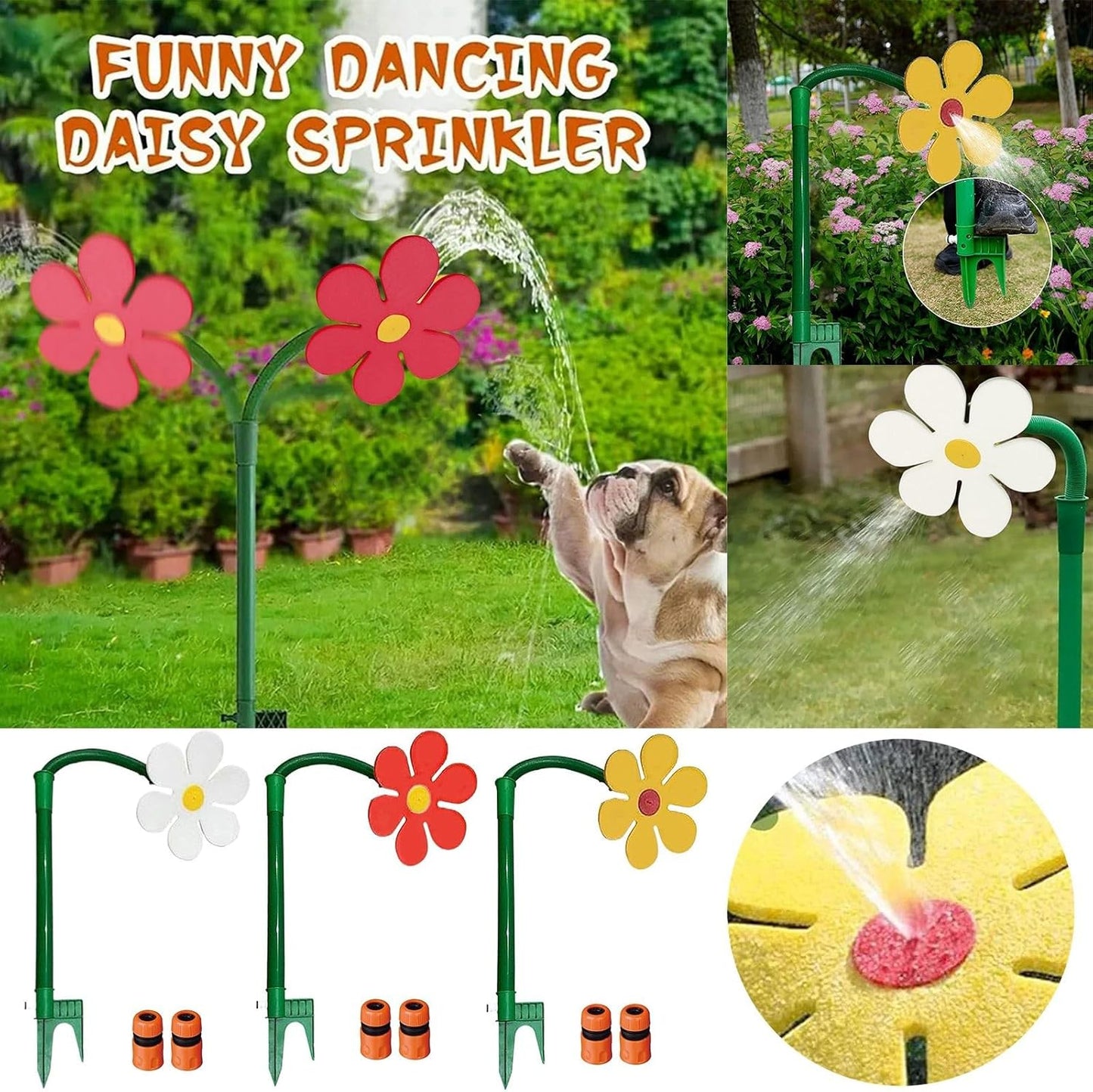 Whirling Daisy Garden Sprinkler Head