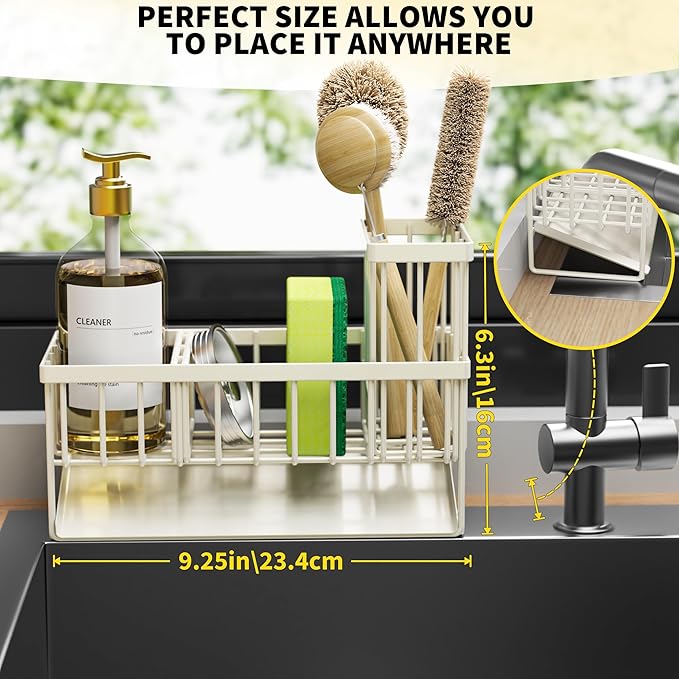 Premium Stainless Steel Sink Organizer
