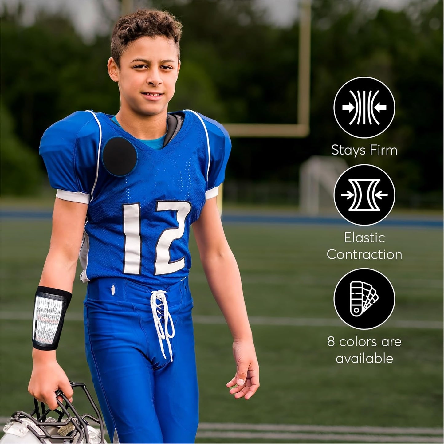 Football Wristband Playbook | 3-Window Wrist Coach for Youth & Adults – Durable, Game-Ready Design