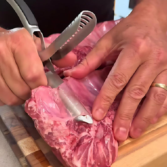 🔪 Rib Prep Tool – Stainless Steel Meat Trimmer for BBQ, Smoking & Grilling