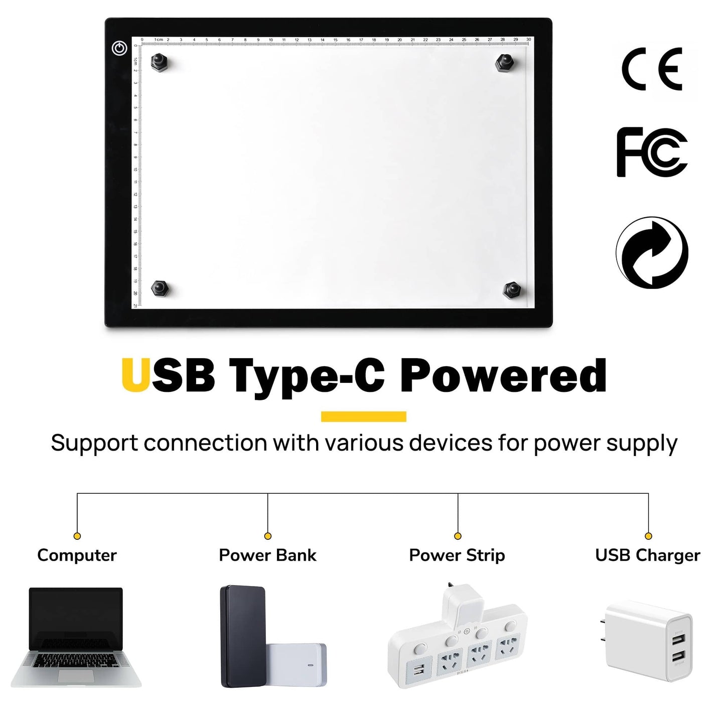 Portable A4 LED Light Pad – Dimmable Tracing Light Box for Diamond Painting, Sketching